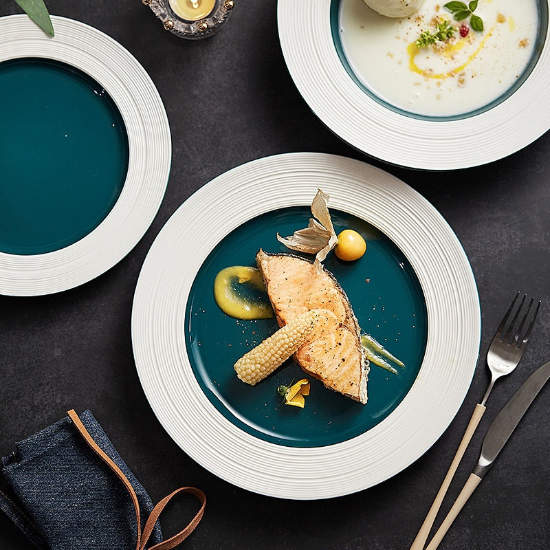 Premium Rattan Dining Plate for Western Steak