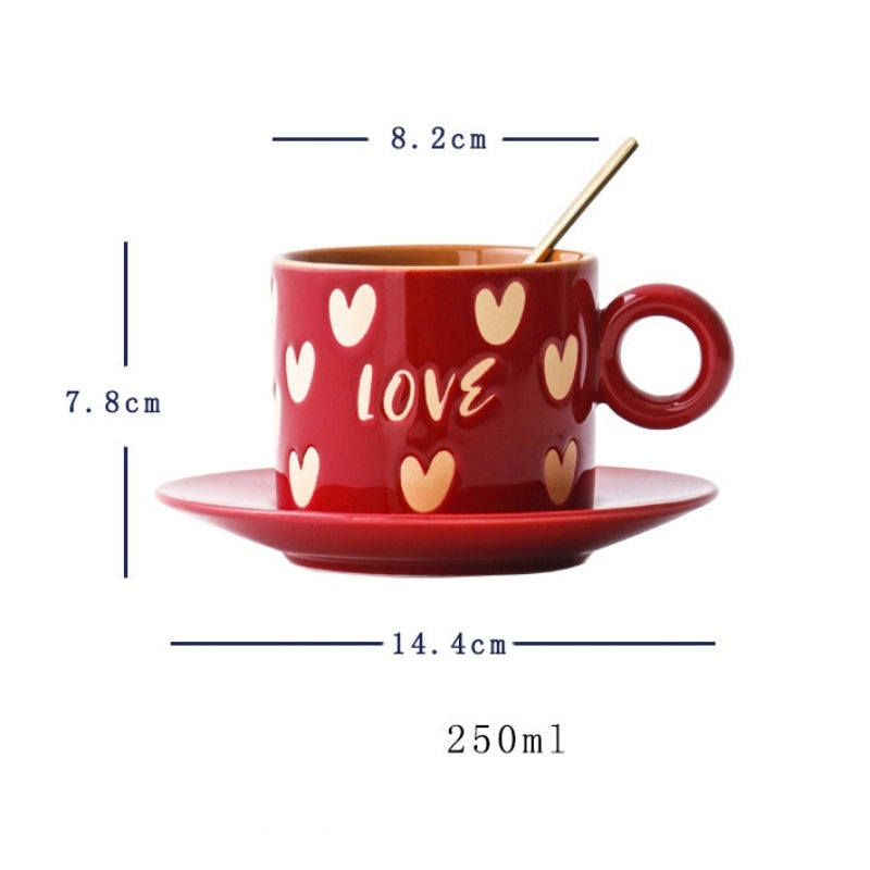 Retro American Coffee Cup And Saucer Set