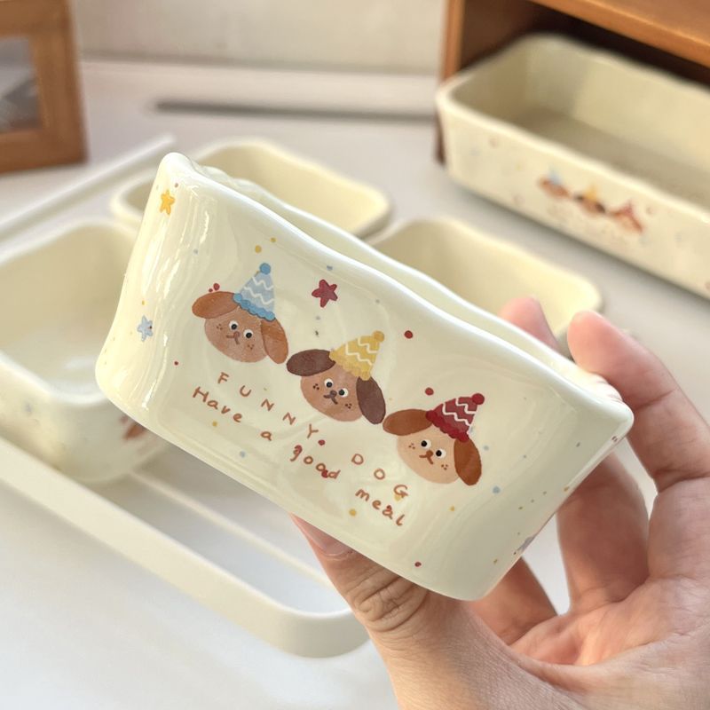 Simple and lovely division fruit tray living room household zero sugar dried fruit nut snack tray dessert storage box