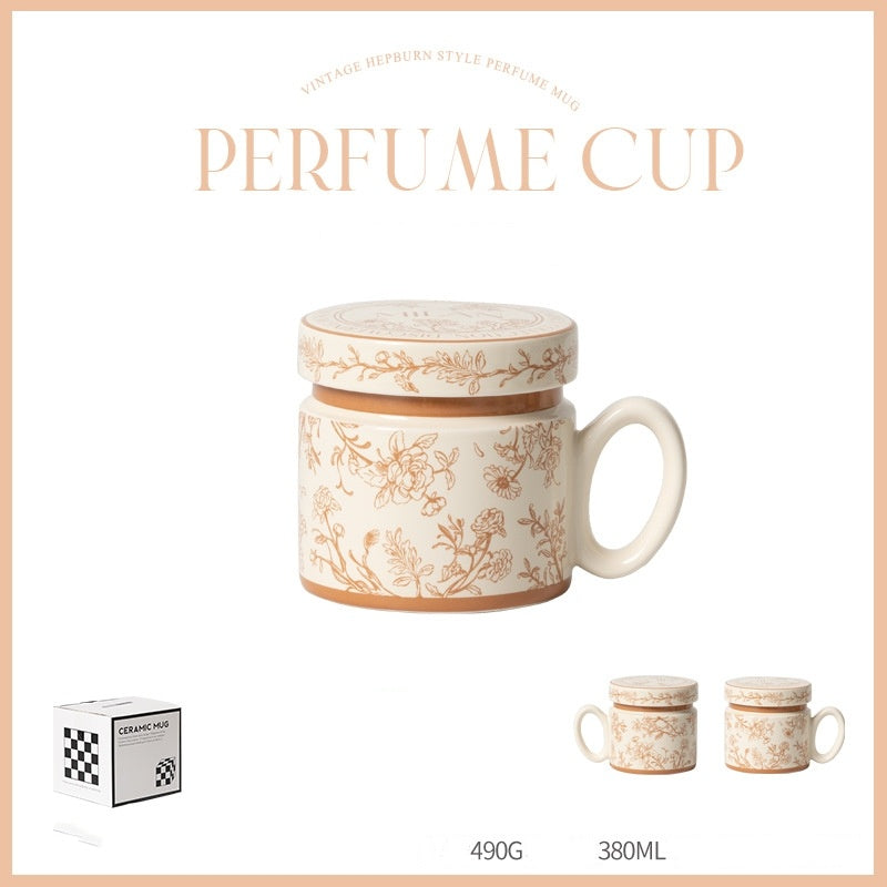 Dust-Proof Covered Ceramic Mug Coffee Cup