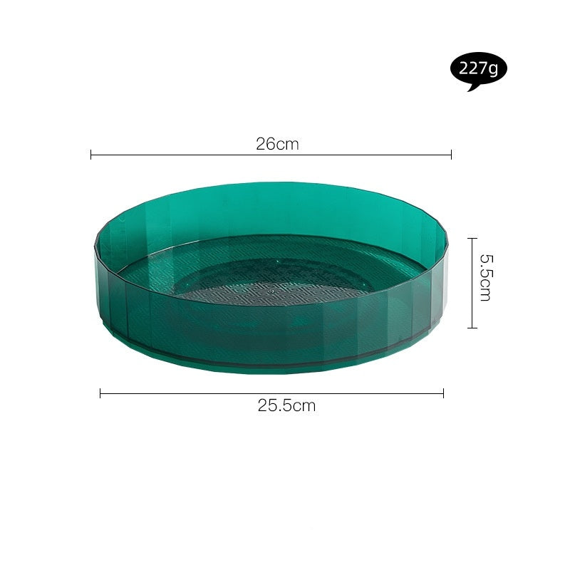 Multi-Functional Plastic Tray For Rotating Kitchen Countertop Storage