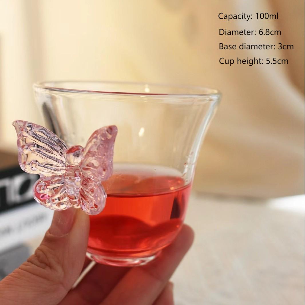 Spring butterfly cup pot set butterfly glass water cup