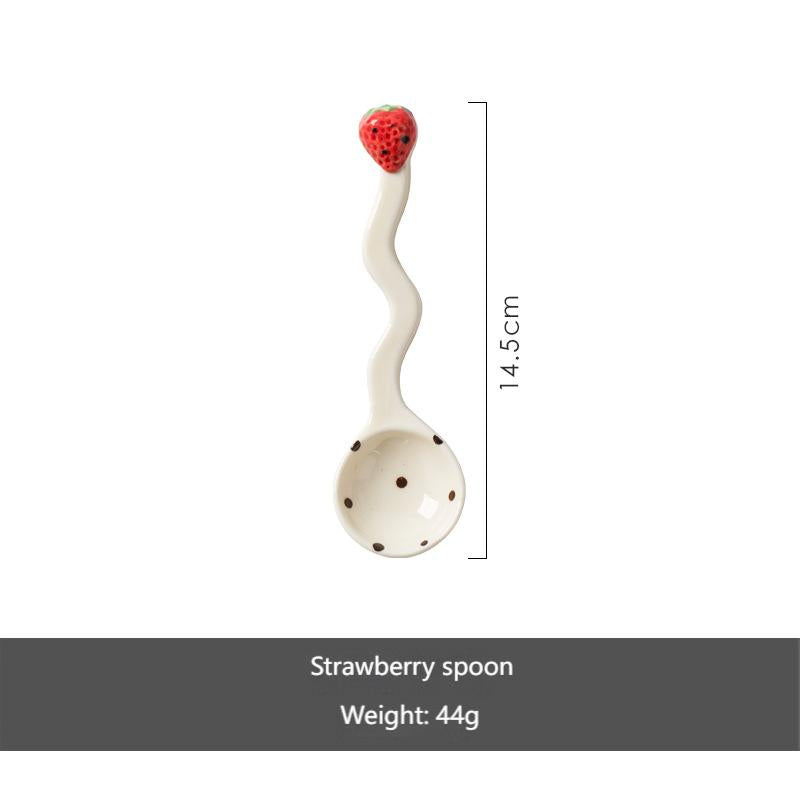 High appearance level Rabbit ceramic dish set underglaze color cutlery set