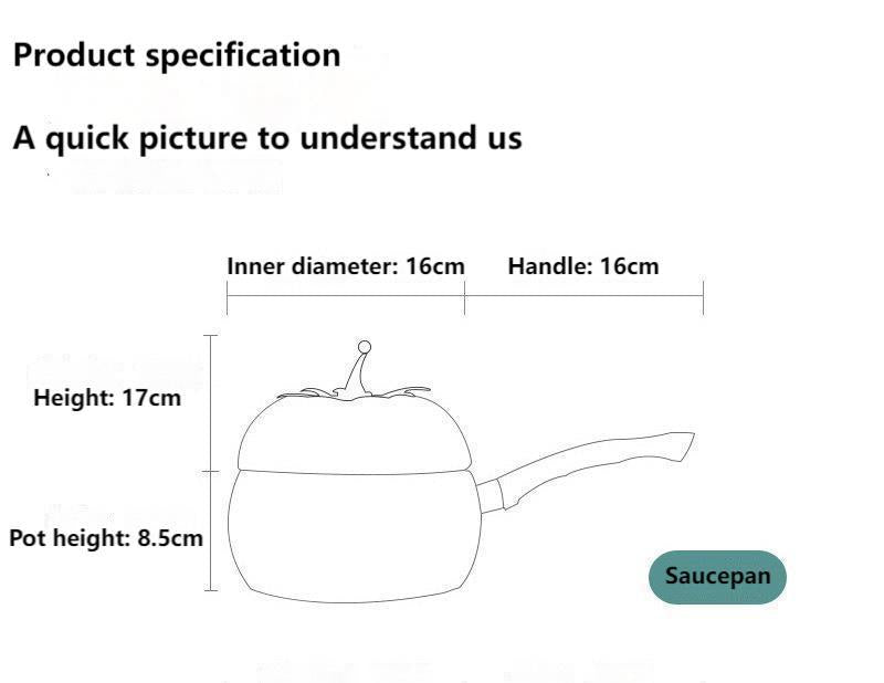 Pink tomato non-stick baby food mini stockpot