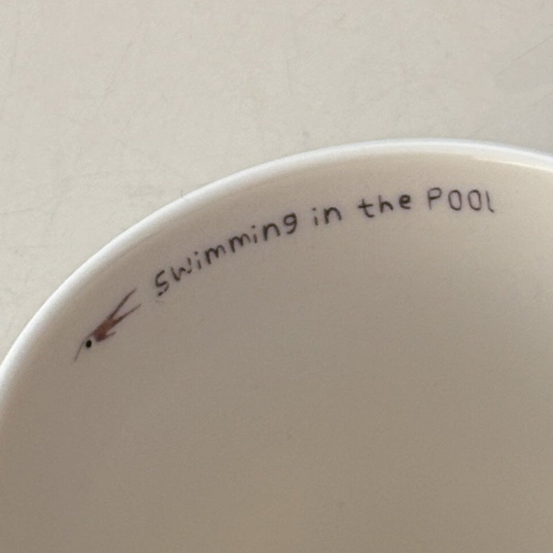 Delicate And Adorable Swimming Pattern Ceramic Mug