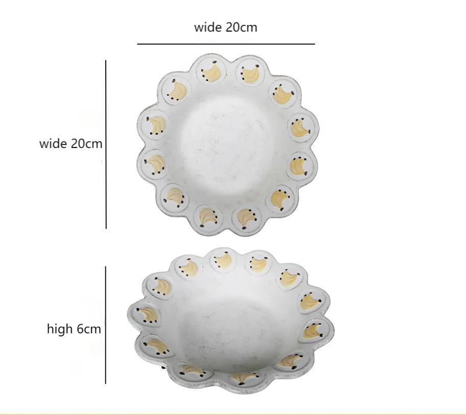 Banana do old series ceramic tableware set household rice bowl soup bowl salad plate breakfast cup