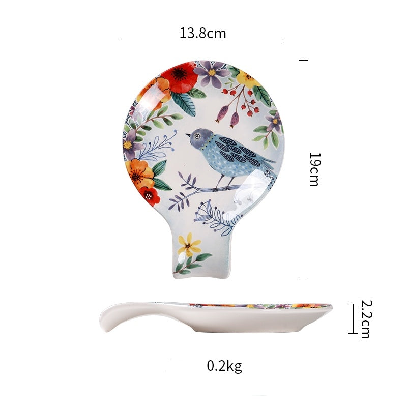 Creative Forest Series Painted Ceramic Plate Home Plate Set