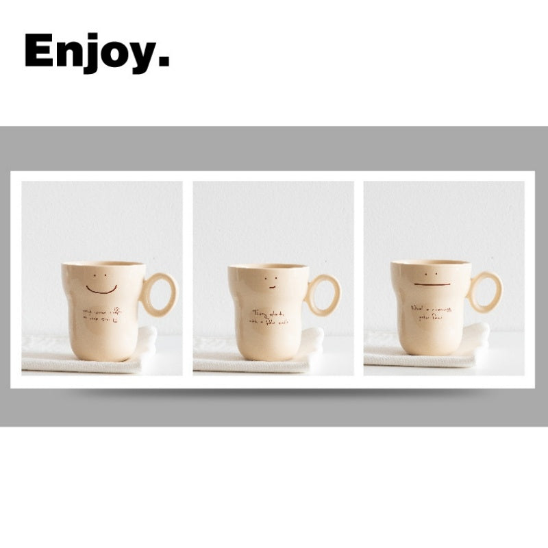 Cute Expression Ceramic Household Mugs