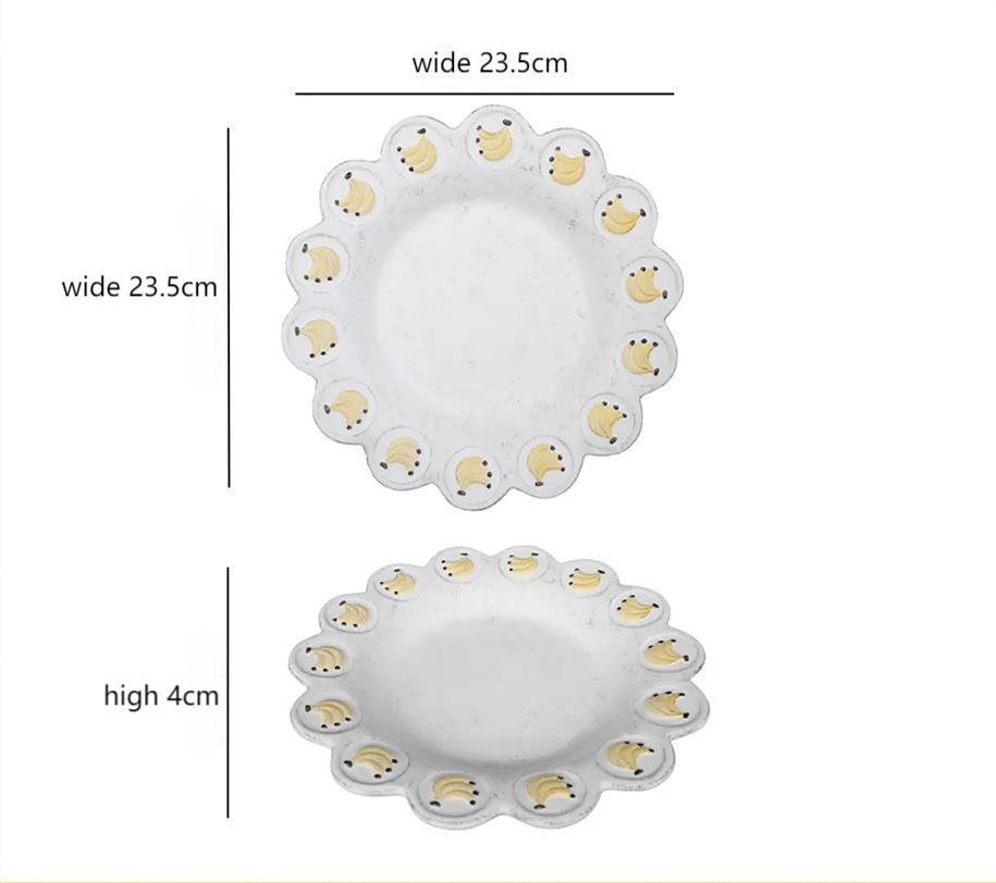 Banana do old series ceramic tableware set household rice bowl soup bowl salad plate breakfast cup