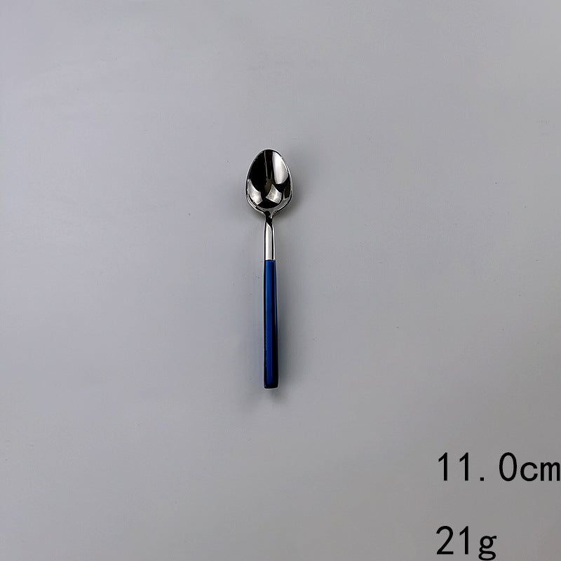 304 Stainless Steel Pvd Electroplated Blue Knife And Fork Tableware Set