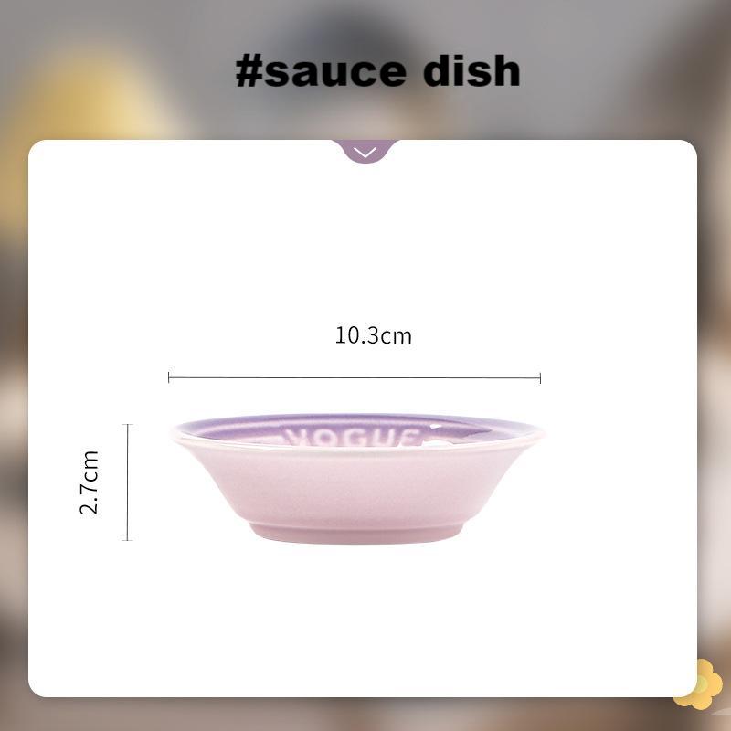 Underglaze Bowl Set Plate Advanced gradient purple ceramic tableware set plate and bowl set