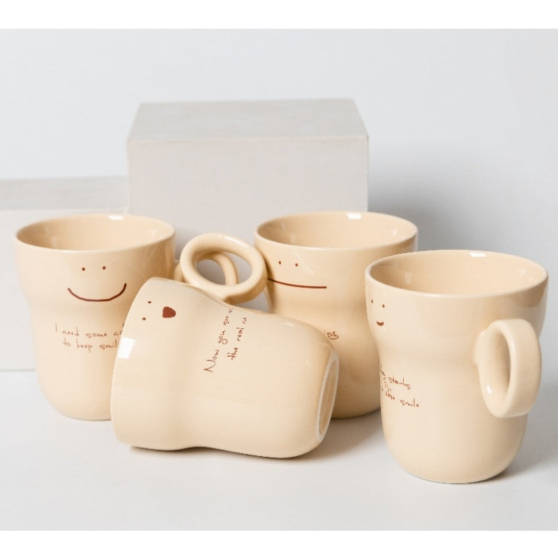 Cute Expression Ceramic Household Mugs