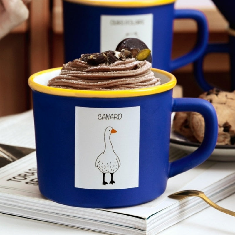 Klein Blue Animal Graffiti Ceramic Mug Coffee Cup