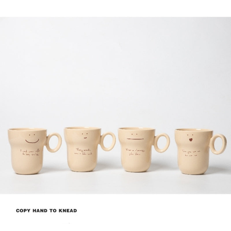 Cute Expression Ceramic Household Mugs