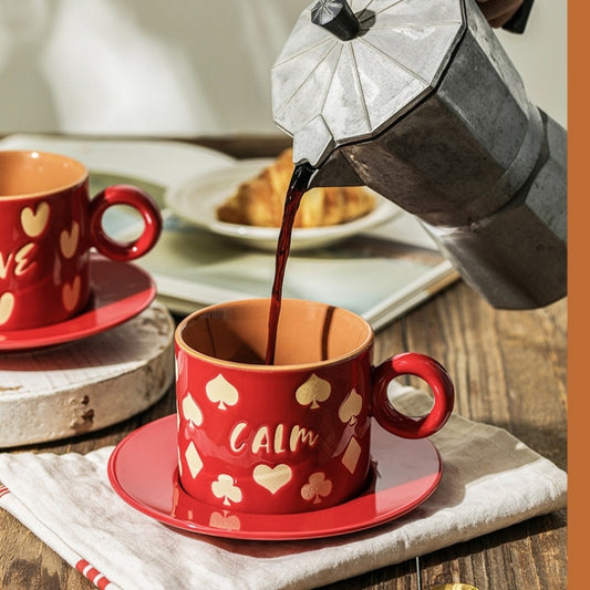 Retro American Coffee Cup And Saucer Set