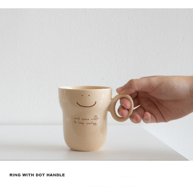 Cute Expression Ceramic Household Mugs