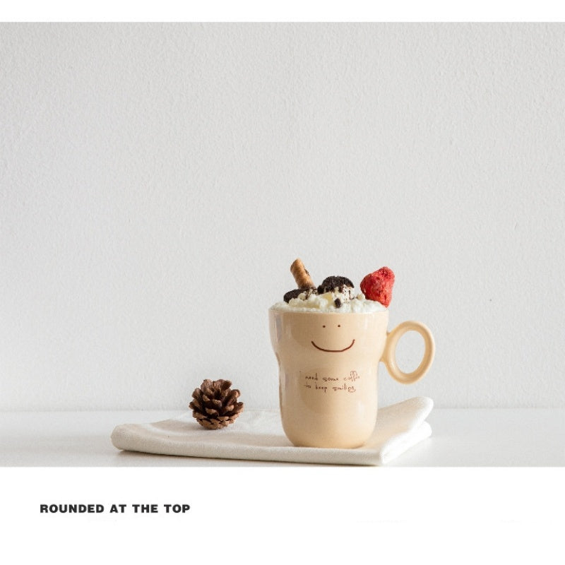 Cute Expression Ceramic Household Mugs