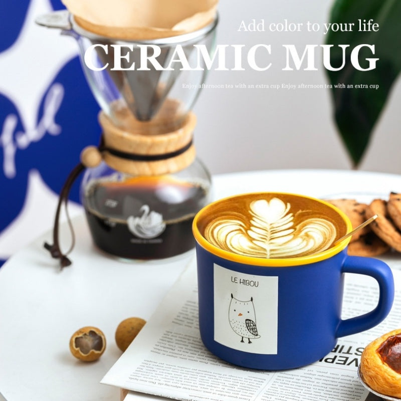 Klein Blue Animal Graffiti Ceramic Mug Coffee Cup