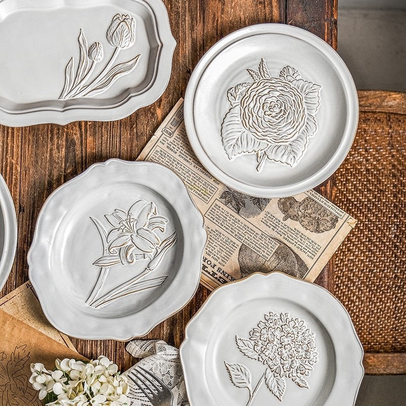 Palace Style Retro Relief Inventory Heart Plate Decorative Ornaments