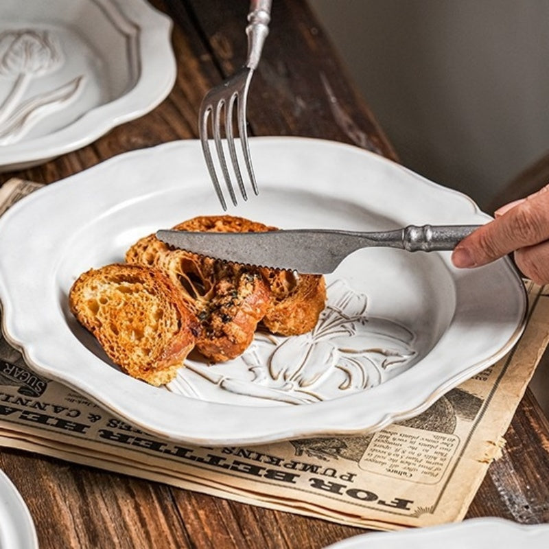 Palace Style Retro Relief Inventory Heart Plate Decorative Ornaments