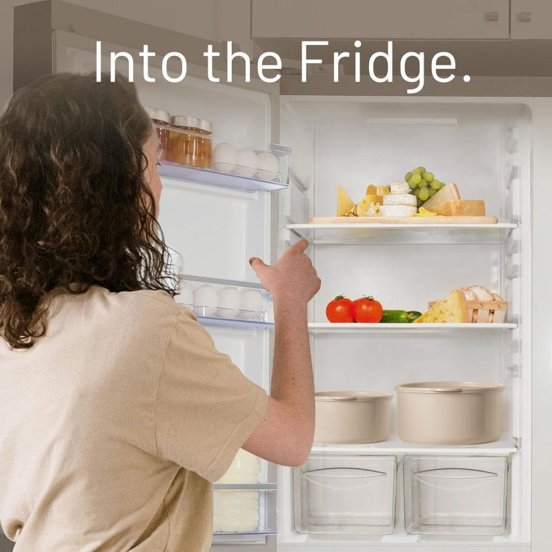 Beige Detachable Handle Universal Household Ceramic Non-Stick Pan Set