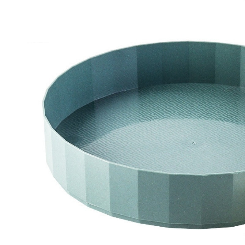 Multi-Functional Plastic Tray For Rotating Kitchen Countertop Storage