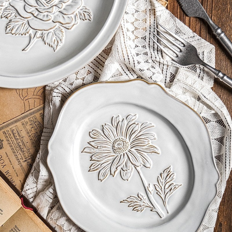 Palace Style Retro Relief Inventory Heart Plate Decorative Ornaments