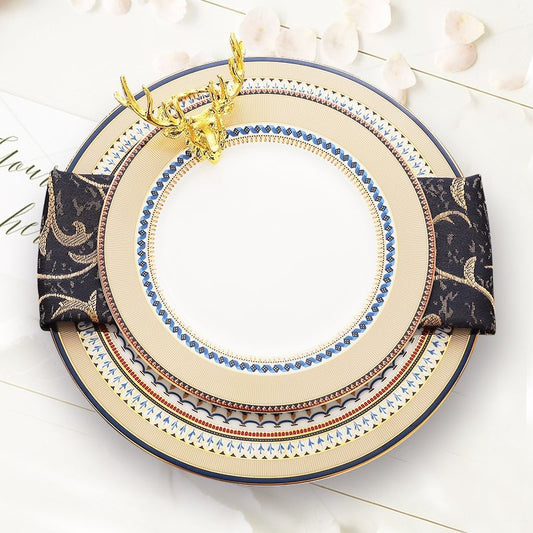 Bone China Steak Plate European-Style Tableware Set, Soup Bowl, Bone Plate, Dinner Plate