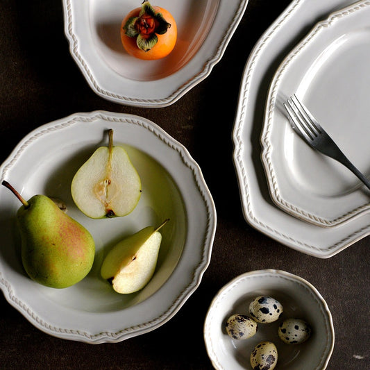 Underglaze Relief On Retro Ceramic Tableware Plates