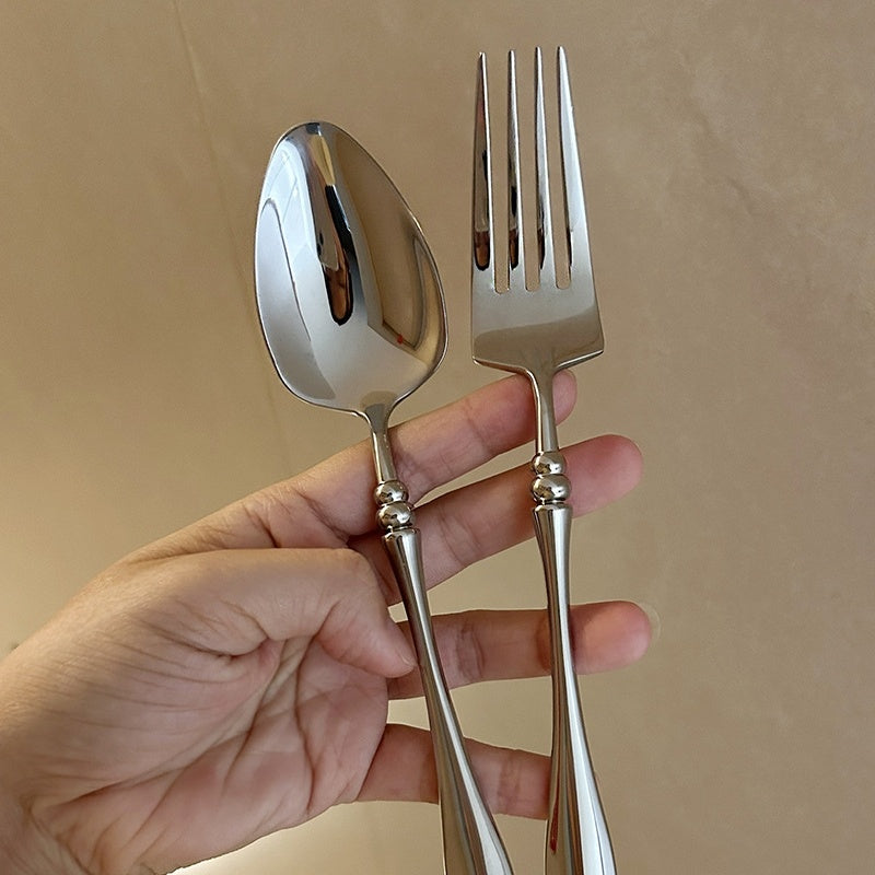 Retro Stainless Steel Mirror-Polished Western Tableware