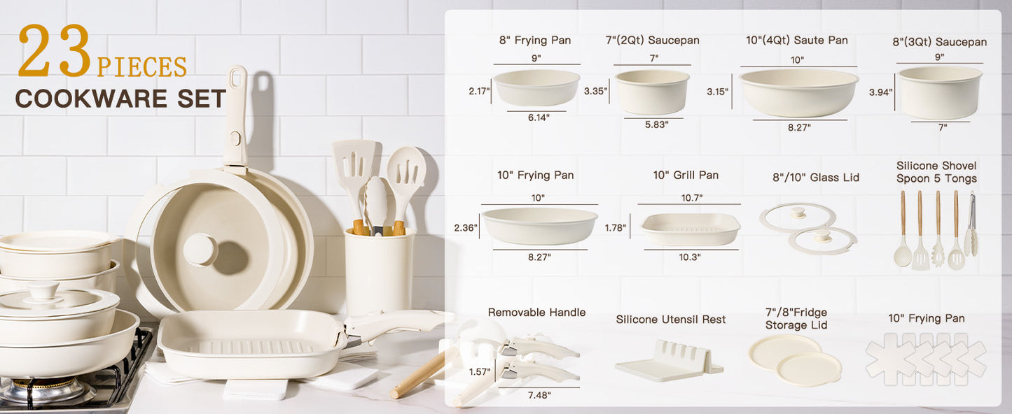 Detachable Set Pot Kitchen Household Tourmaline Non-Stick Pan