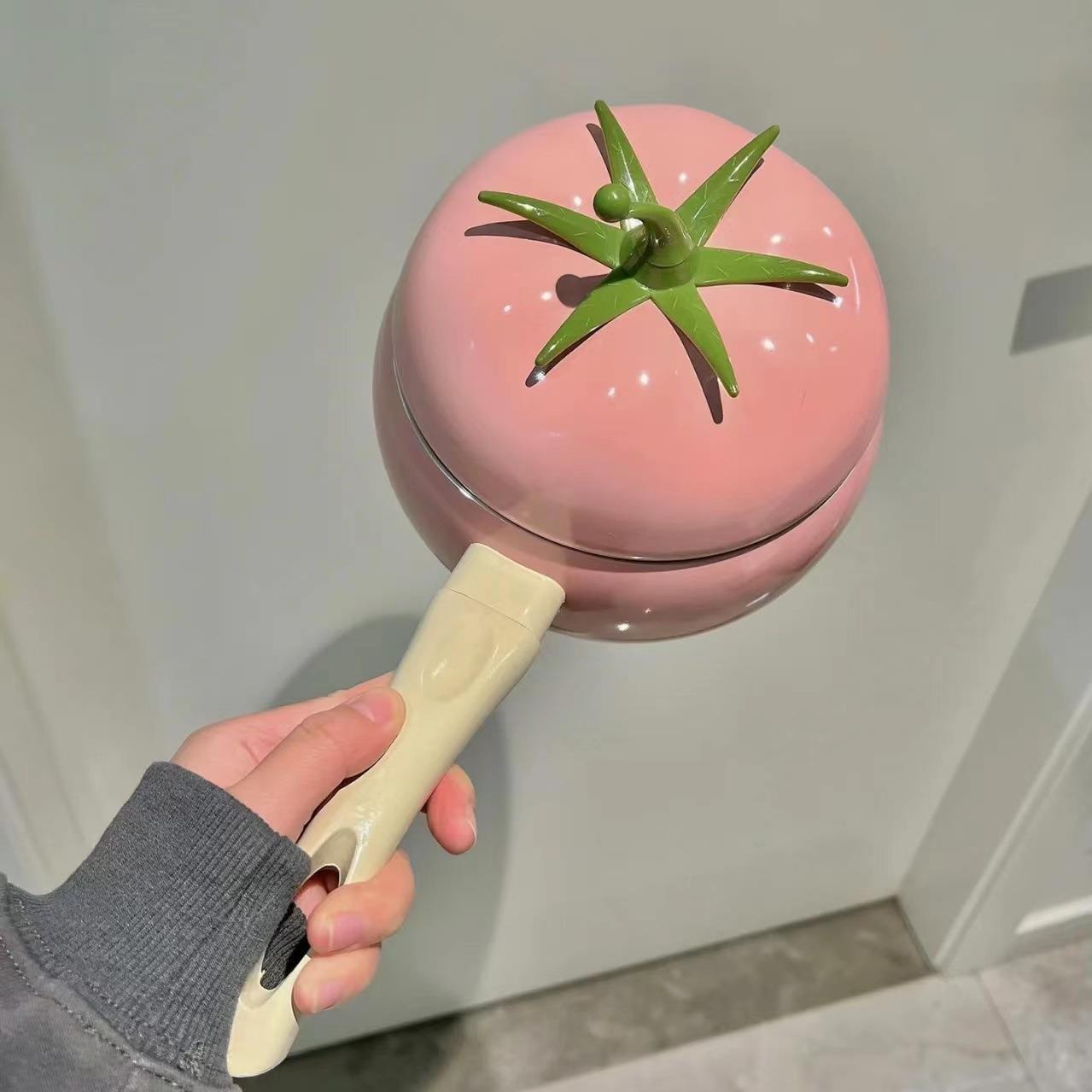 Pink tomato non-stick baby food mini stockpot