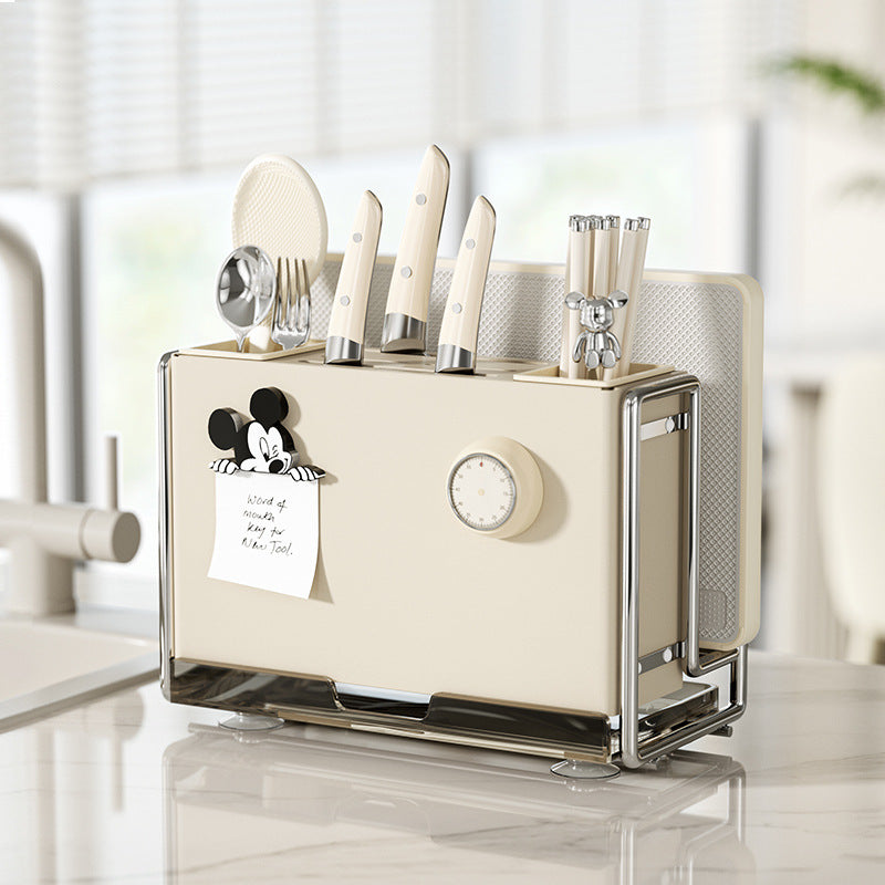 Magnetic stainless steel tool holder cream ins multi-function tool holder