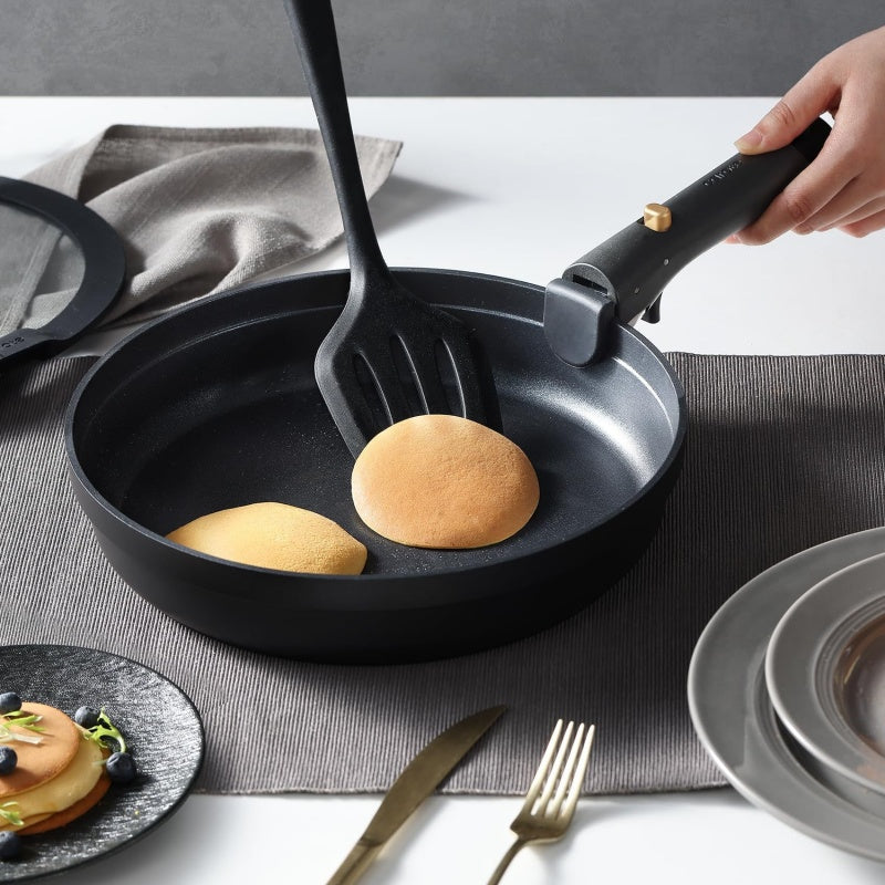 Black Detachable Handle Household Non-Stick Pan 20-Piece Set