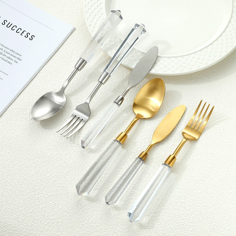 Acrylic Stainless Steel Western-Style Knives And Tableware
