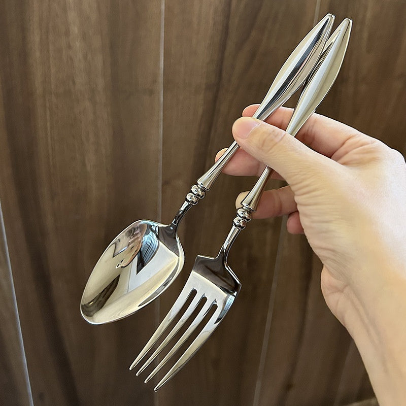 Retro Stainless Steel Mirror-Polished Western Tableware