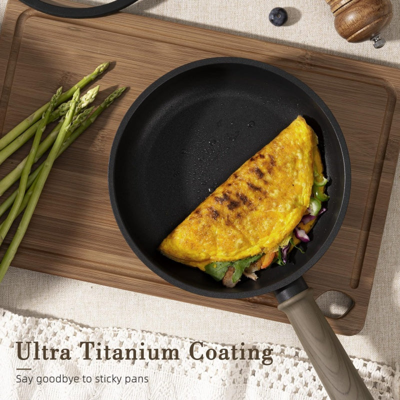 Black Non-Stick Pan Household Set, Universal Kitchen Cookware