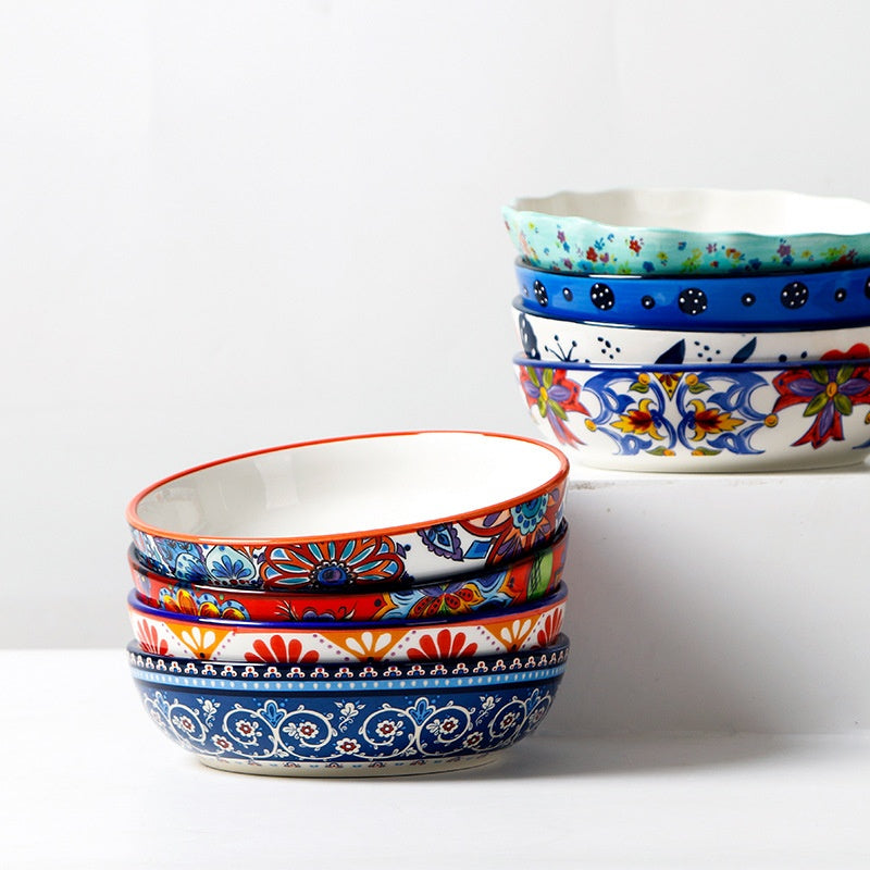 Lovely Creative Salad Plate Soup Plate Hand-Painted Ceramic Tableware