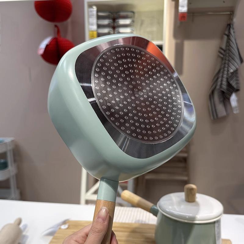 Square non-stick pot small milk pot instant noodles pot