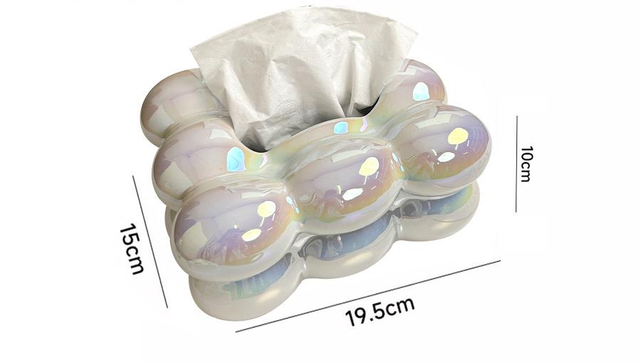 High appearance level light luxury marshmallow cream wind candy table ceramic tissue box