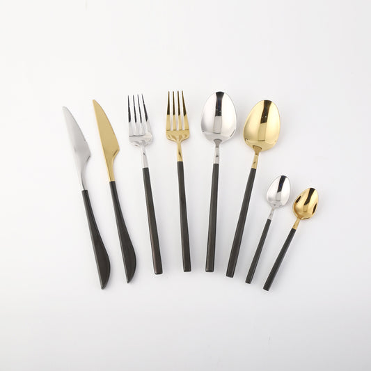 304 Stainless Steel Forged Handle Western Tableware Set