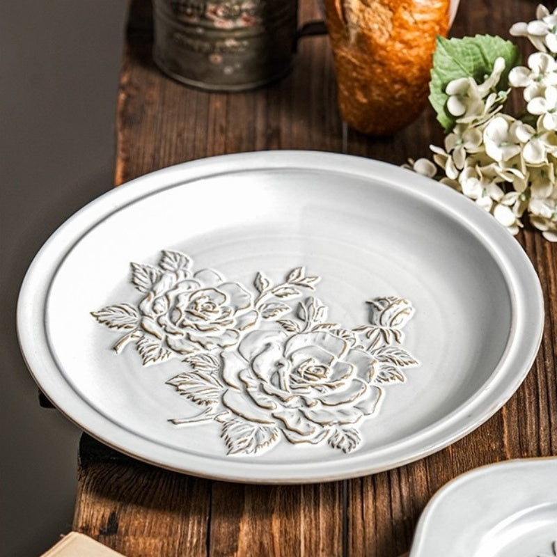 Palace Style Retro Relief Inventory Heart Plate Decorative Ornaments