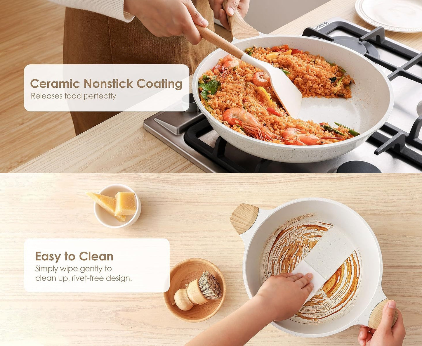 Medical Stone Set Household Kitchen Pot With Non-Stick