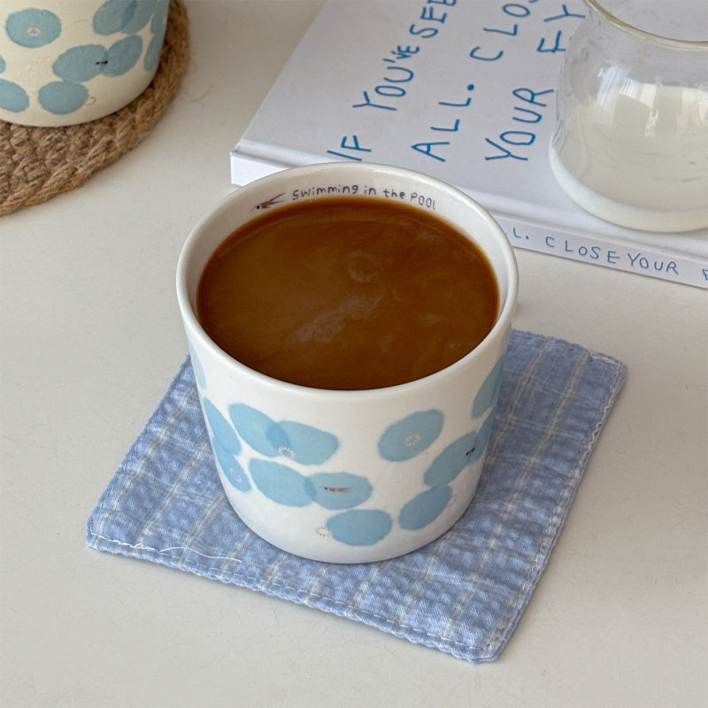 Delicate And Adorable Swimming Pattern Ceramic Mug