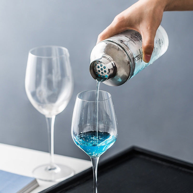 Glass Cocktail Shaker With Marked Measuring Cup