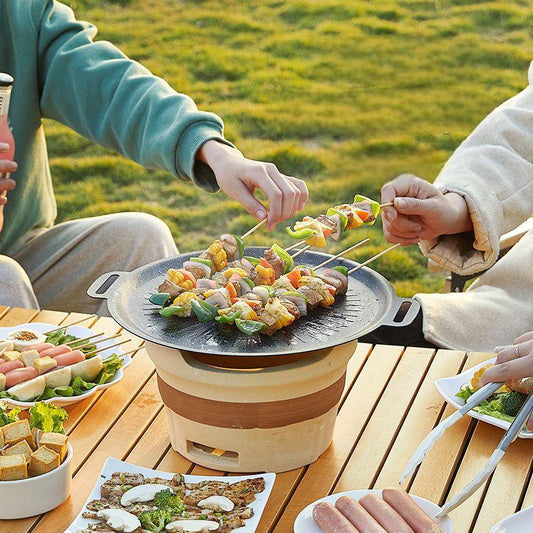 Household non-stick cooktop induction cooker cassette stove outdoor baking pan