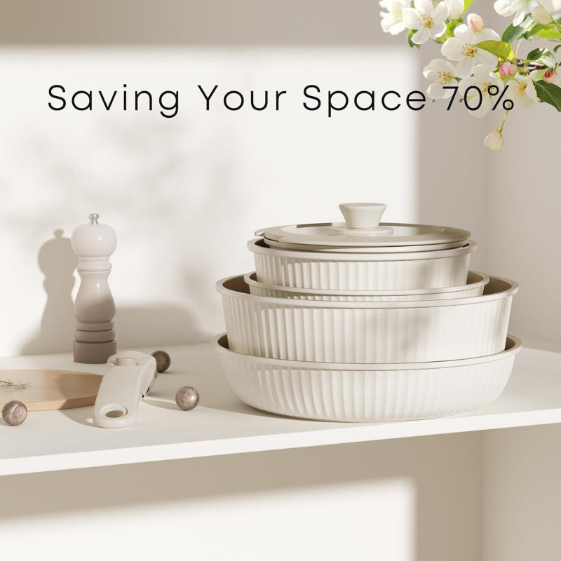 Detachable Handle Ceramic Universal Household Non-Stick Cookware Set