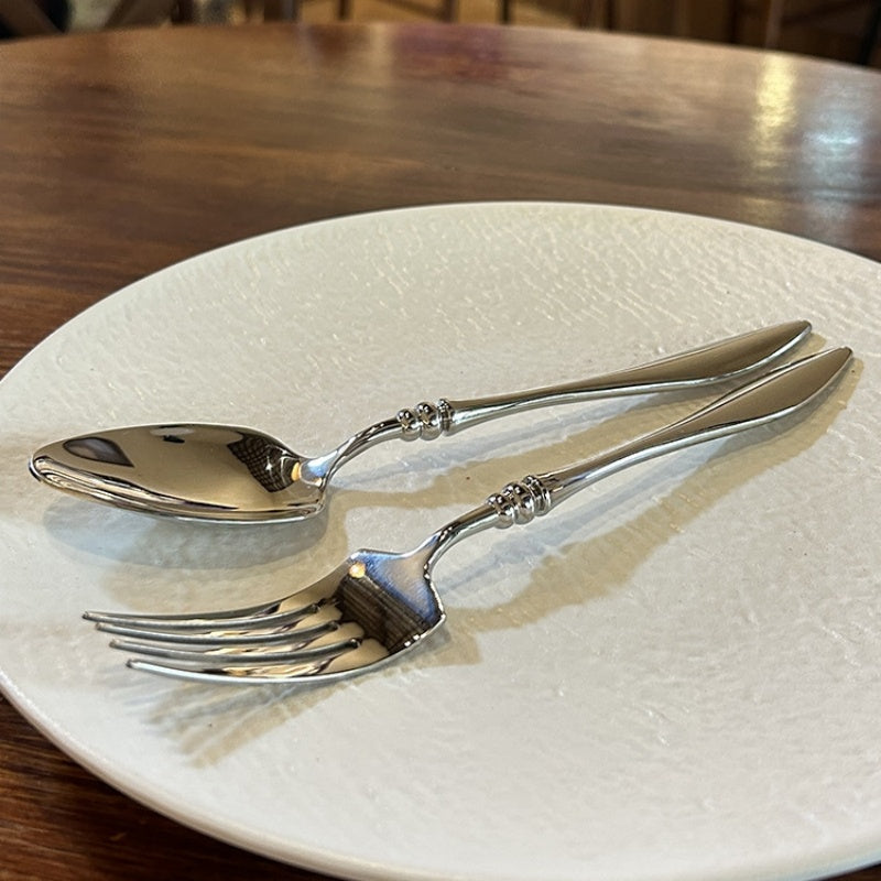 Retro Stainless Steel Mirror-Polished Western Tableware