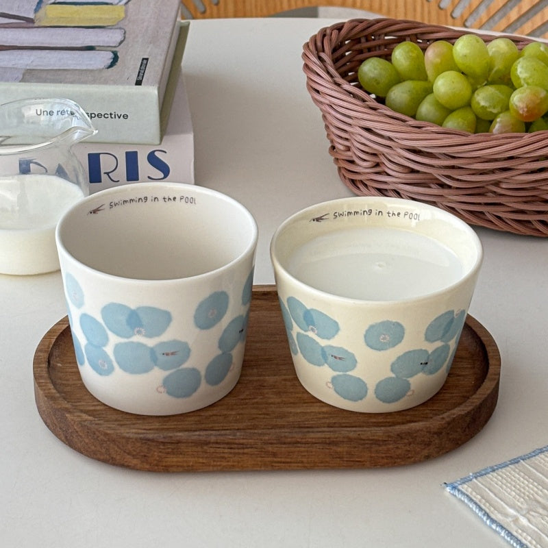 Delicate And Adorable Swimming Pattern Ceramic Mug