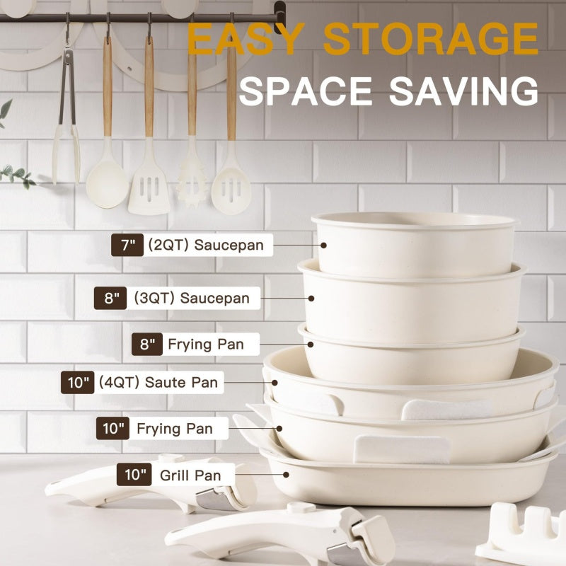 Detachable Set Pot Kitchen Household Tourmaline Non-Stick Pan